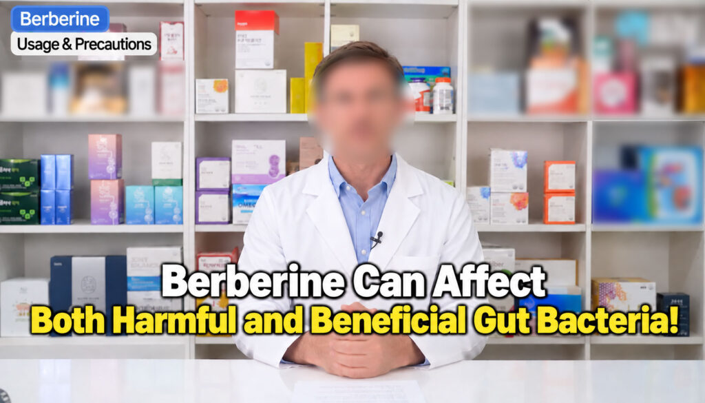 Pharmacist discussing berberine usage and precautions